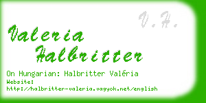 valeria halbritter business card